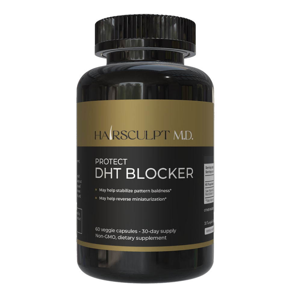 100% Natural DHT BLOCKER - for Male Pattern Hair Loss; 60 Capsules